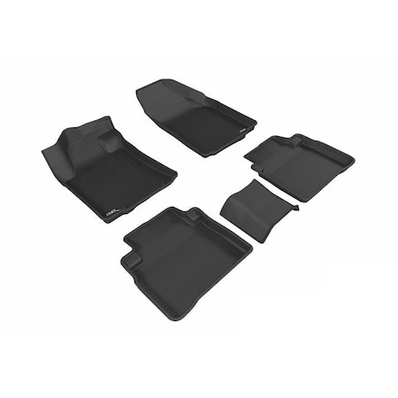 3D Maxpider 3D MAXpider L1NS08801509 R1 R2 Kagu Floor Mat for Nissan Maxima 2016-2017; Black L1NS08801509